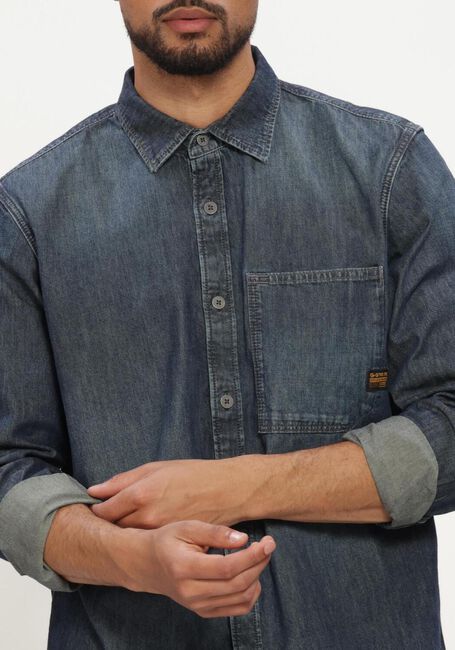 Blaue G-STAR RAW Casual-Oberhemd REGULAR 1-PKT SHIRT L\S - large