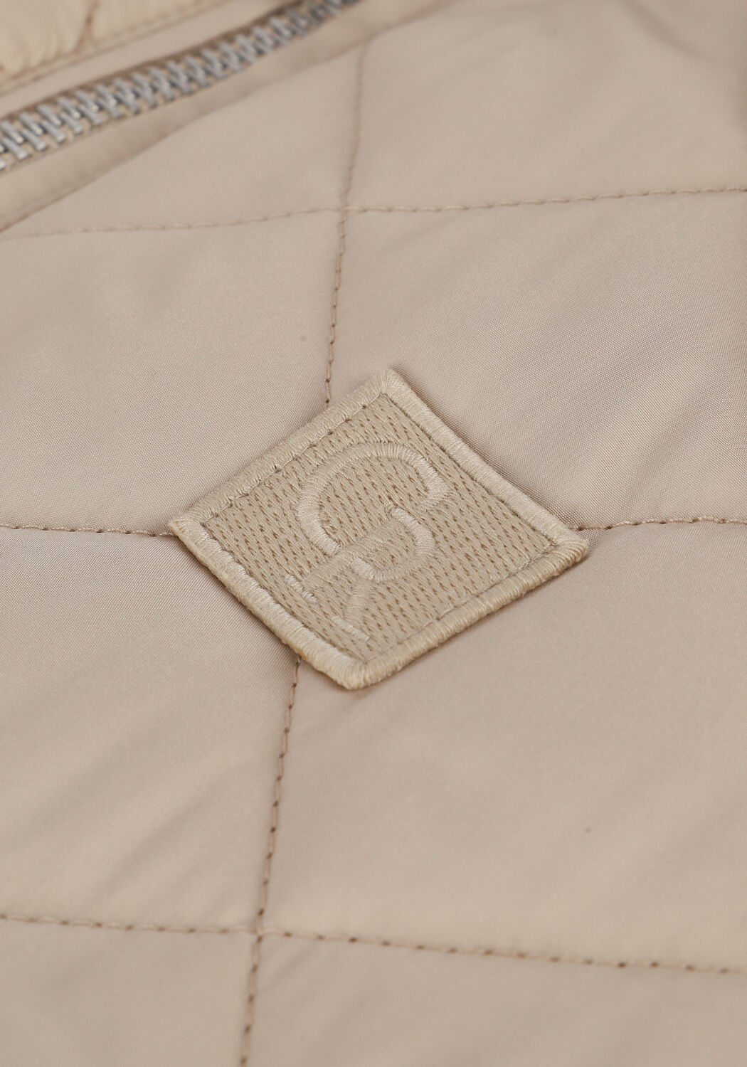 Beige COLOURFUL REBEL Wattierte Jack HUNTER QUILTED LONG OVERSIZED BOMBER JACKET - large