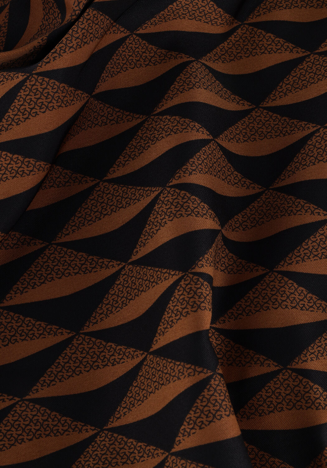 Braune GESTUZ Weite Hose LITHILDE HW PANTS - large