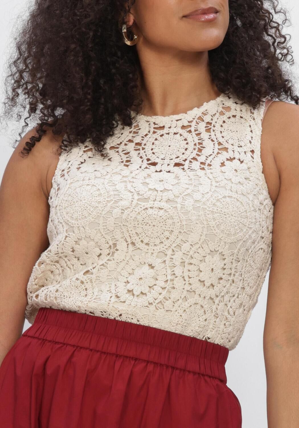 Ecru MSCH COPENHAGEN Top MSCHBAXTER SL TOP - large