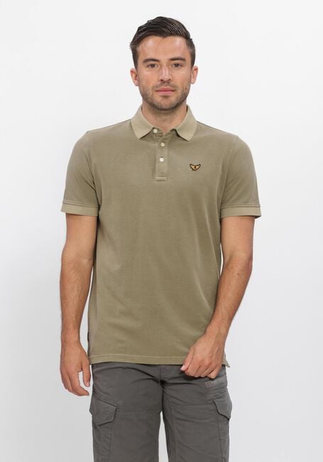 Khaki PME LEGEND Polo-Shirt SHORT SLEEVE POLO PIQUE GARMENT DYED TAILWING - large
