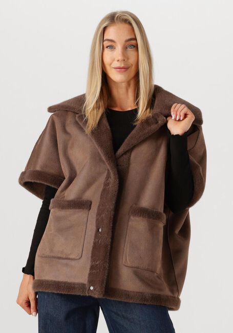 Braune STUDIO AR Mäntel AVY FAUX LACON - large