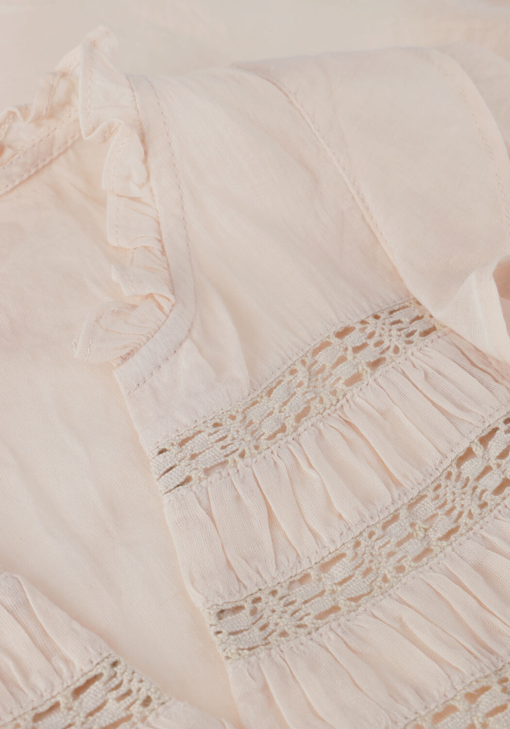 Ecru NOTRE-V Top VOILE TOP SHORT SLEEVES - large