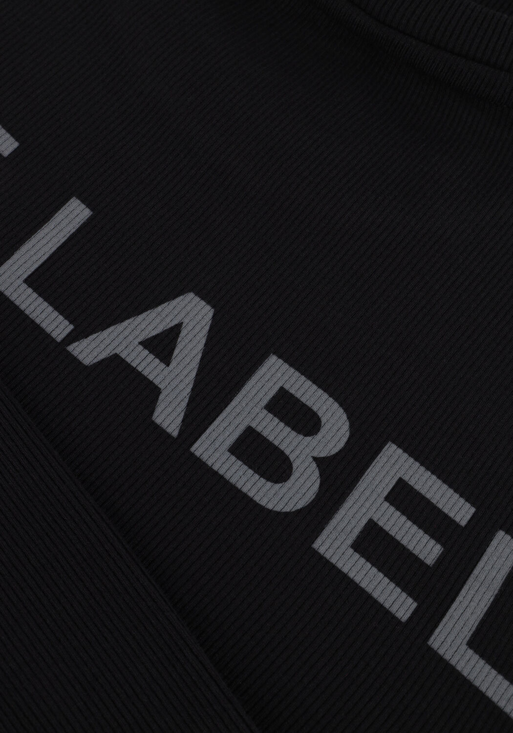 Schwarze ALIX THE LABEL Top LADIES KNITTED RIB TOP - large