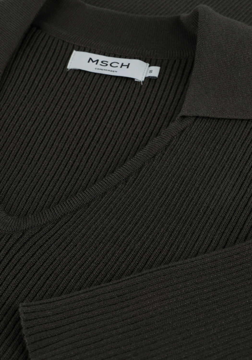 Dunkelgr&uuml;n MSCH COPENHAGEN Midikleid AGGIE HARIKE V NECK DRESS - large