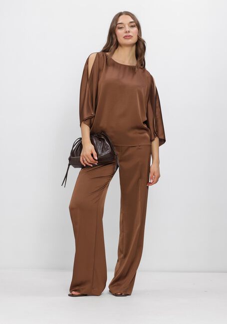 Braune DANTE6 Hosen JULES SATIN SMART PANTS - large