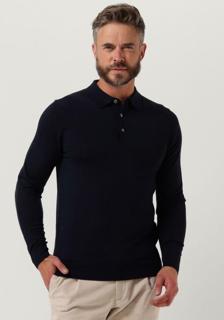 Dunkelblau PROFUOMO Polo-Shirt POLO LONGSLEEVE - large