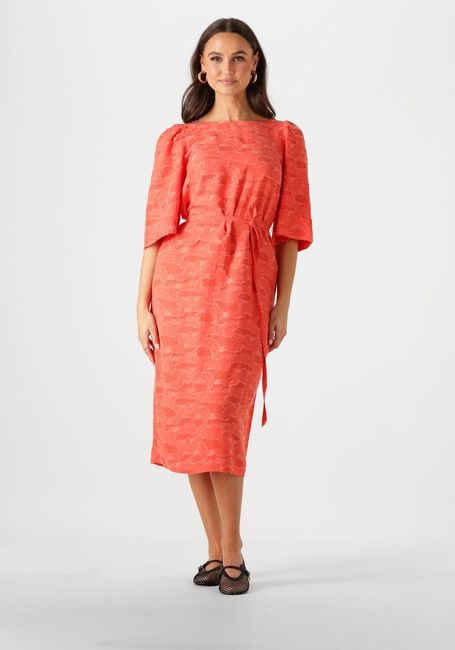 Orangene OBJECT Midikleid OBJSUKI 3/4 DRESS 137 - large