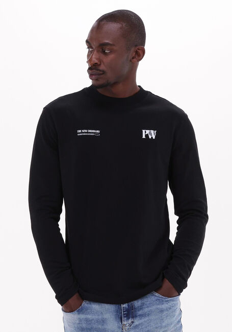 Schwarze PUREWHITE Polos & T-Shirts CREWNECK JERSEY LONG SLEEVE WITH GRAPHIC PRINTS - large
