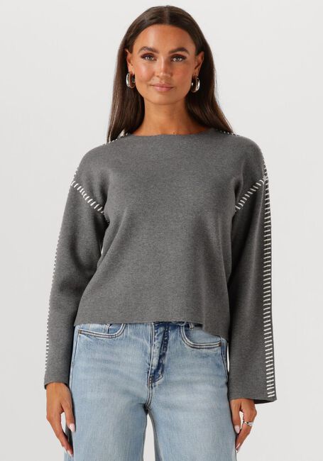 Graue Y.A.S. Pullover YASSTITCHA LS KNIT PULLOVER - large