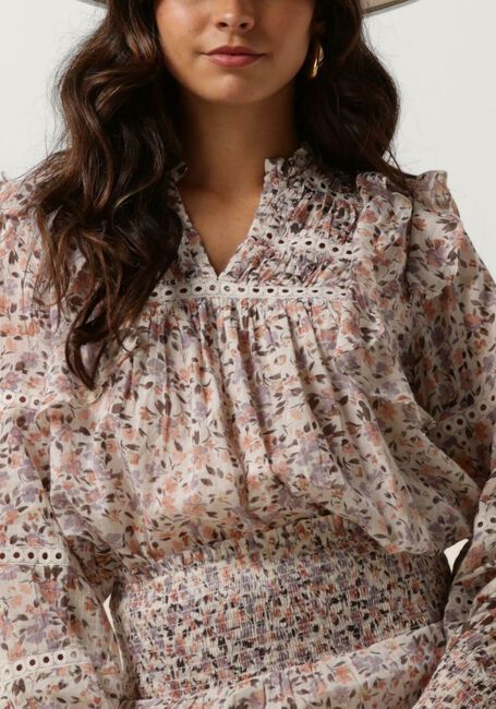 Beige NEO NOIR Blusen AURIKA SOFT FLOWER BLOUSE - large