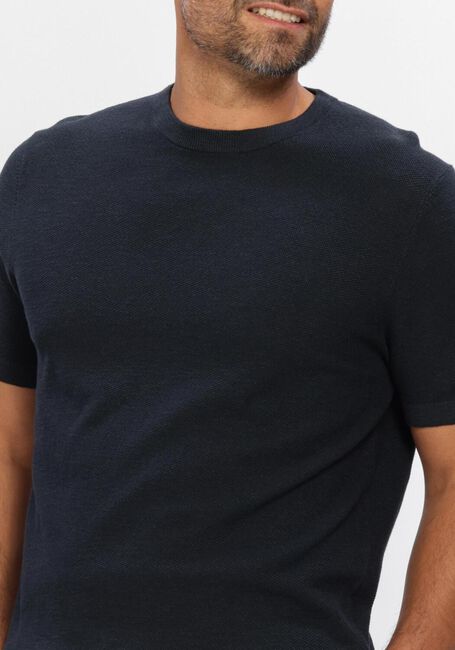Dunkelblau PROFUOMO T-shirt T-SHIRT CREW NECK COTTON LINEN - large