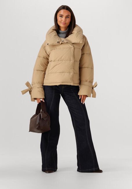 Beige CO'COUTURE Wattierte Jack MEGAN CROPPED PUFFER JACKET - large