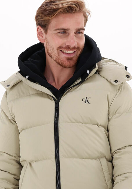 Sand CALVIN KLEIN Wattierte Jack ESSENTIALS DOWN JACKET - large