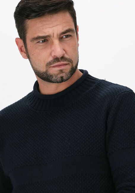 Blaue SELECTED HOMME Pullover SLHMALIK LS KNIT ROLL HIGHNECK - large