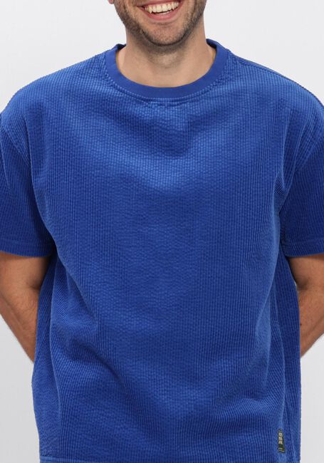 Blaue ANERKJENDT T-shirt AKVILLADS CORDUROY SS TEE - large