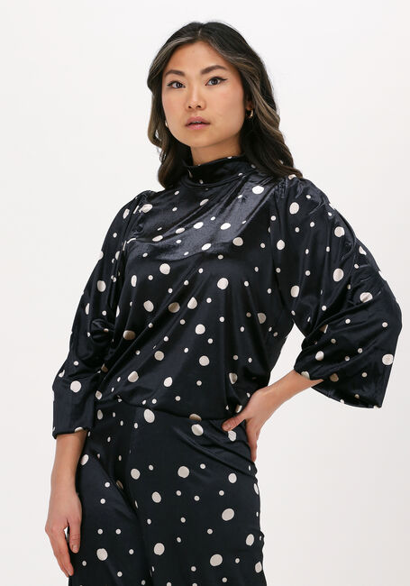 Schwarze HUNKON Bluse MADDIE BLOUSE - large