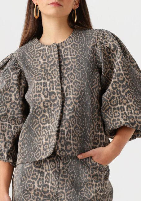 Braune MINUS Strickjacke RANA SHORT JACKET - large