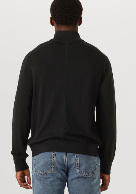Schwarze CALVIN KLEIN Pullover LS 100% MERINO QZ 14GG - large