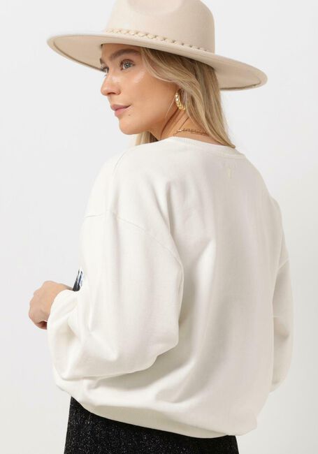 Weiße ALIX THE LABEL Sweatshirt LADIES KNITTED PHOTOPRINT SWEATER - large