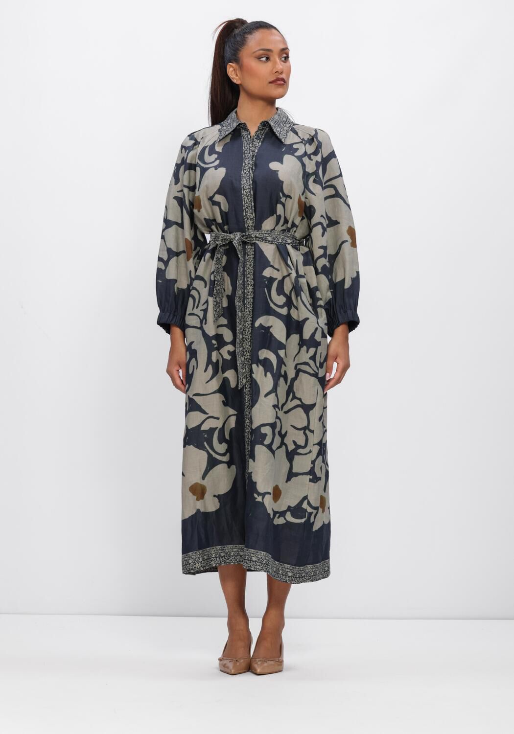 Dunkelblau LUISA CERANO Midikleid 738654/3844-00 - large