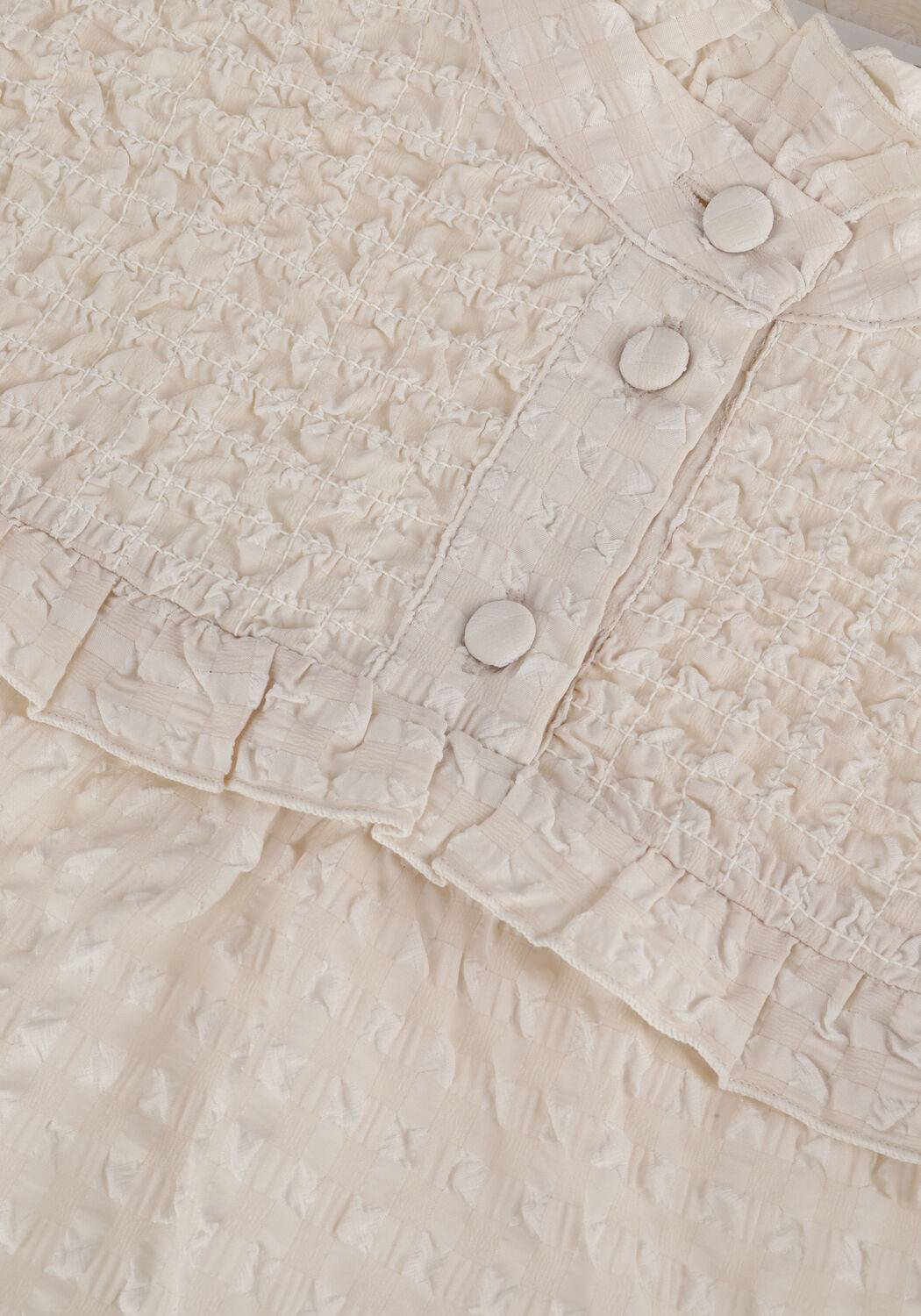 Ecru SELECTED WOMEN Blusen CORY 3/4 SMOCK TOP B - large