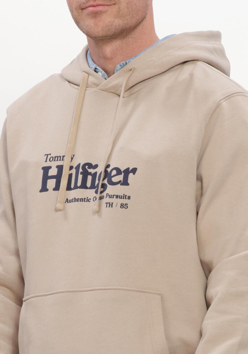 Beige TOMMY HILFIGER Sweatshirt NAUTICAL GRAPHIC HOODIE - large