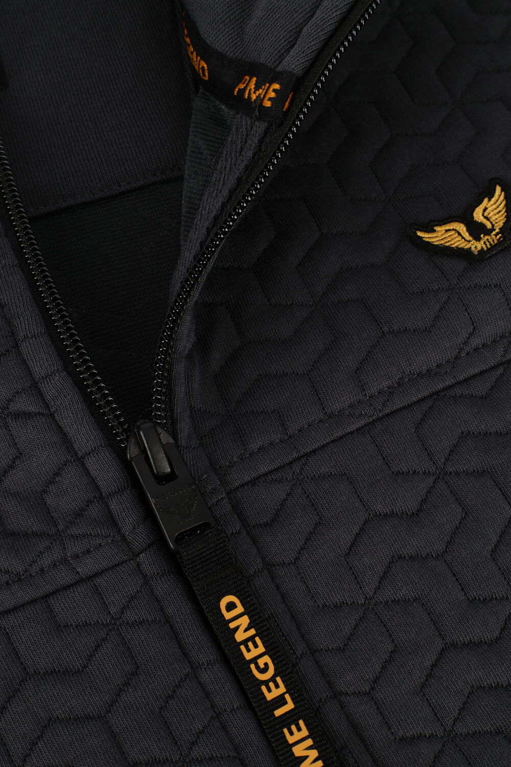 Graue PME LEGEND Strickjacke ZIP JACKET JACQUARD INTERLOCK SWEAT - large