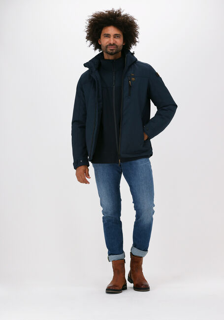 Blaue PME LEGEND Wattierte Jack SEMI LONG JACKET STRATOR MELAN - large