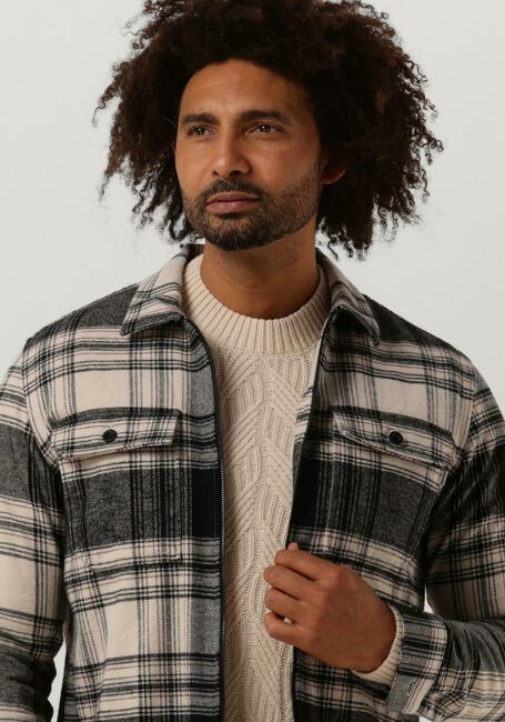 Schwarze CAST IRON Overshirt LONG SLEEVE SHIRT REGULAR FIT HEAVY CHECK BRUSHED - large