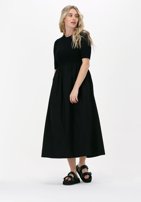 Schwarze GESTUZ Midikleid ABEL SS DRESS - large
