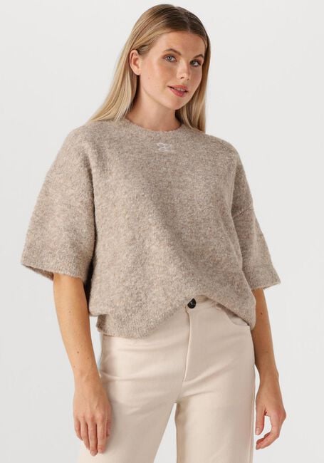 Beige STUDIO AR Pullover JESSICA BOUCLE KNIT - large