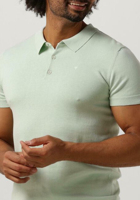 Minze PUREWHITE Polo-Shirt KNITTED POLO WITH TRIANGLE PRINT AT CHEST - large