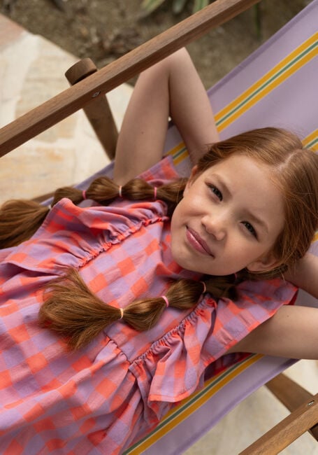 Mehrfarbige/Bunte PETIT BLUSH Blusen RUFFLE BLOUSE CHECK - large