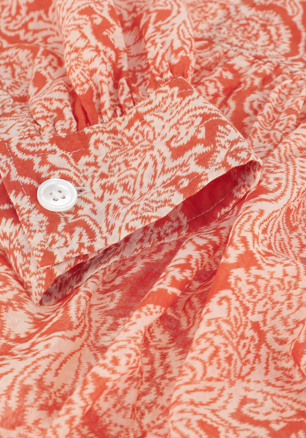 Orangene VANILIA Blusen IKAT FLOWER ANORAK - large