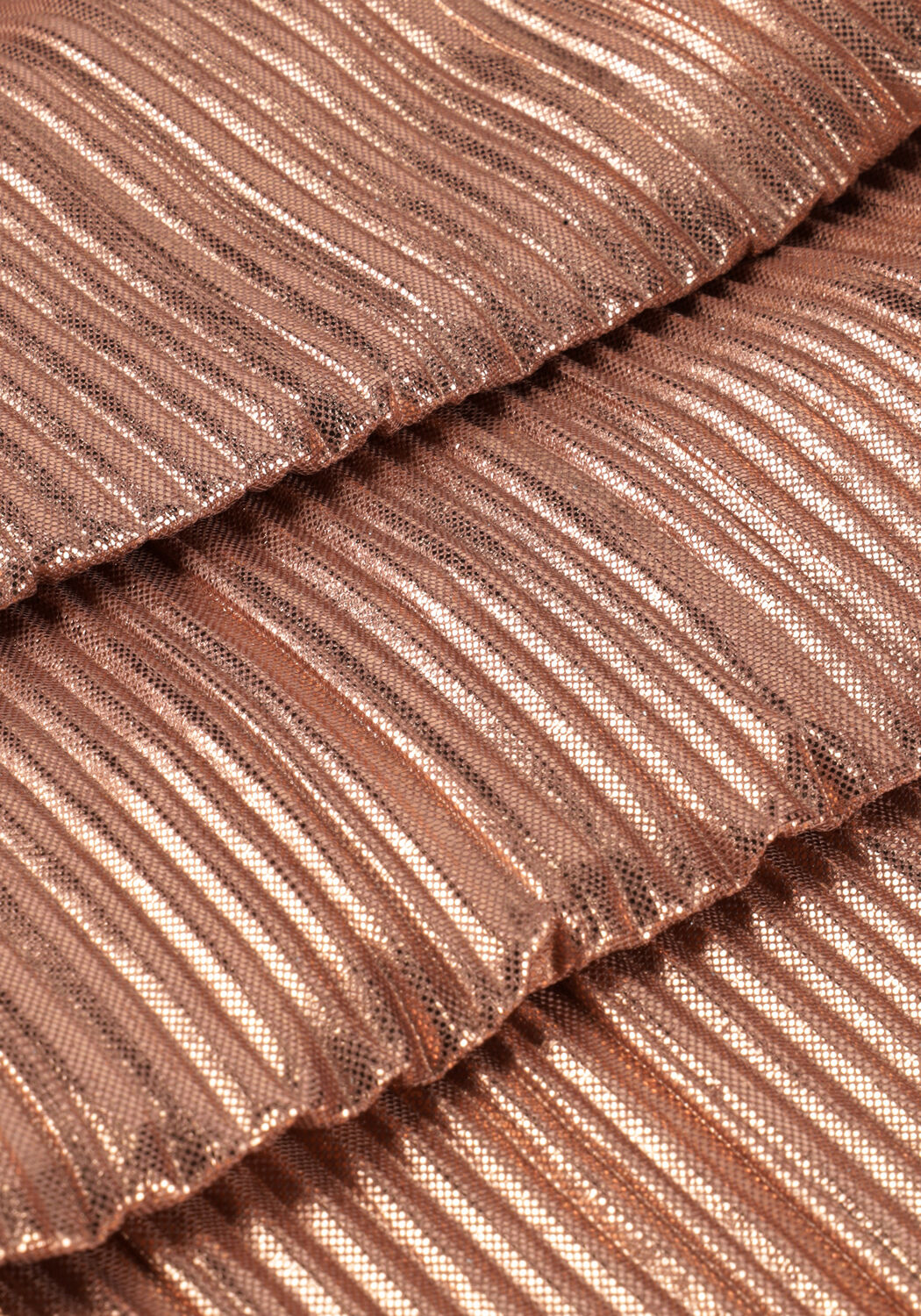 Ros&eacute;goldene LIKE FLO Hosen METALLIC PLISSE GUILLOT - large