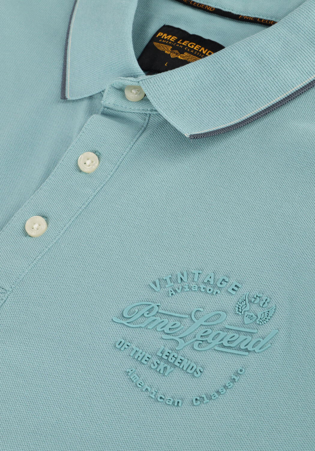 Blaue PME LEGEND Polo-Shirt STRETCH PIQUE PACKAGE - large