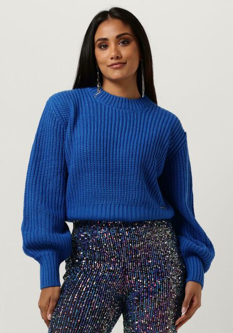 Blaue COLOURFUL REBEL Pullover YITTY KNITTED SWEATER - large