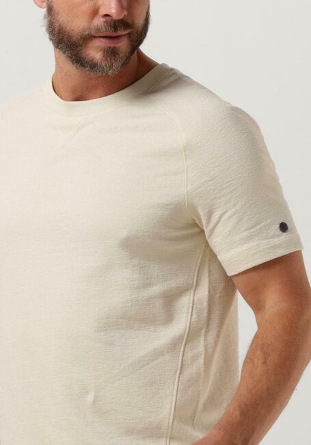Beige CAST IRON T-shirt R-NECK REGULAR FIT COTTON BOUCLE - large