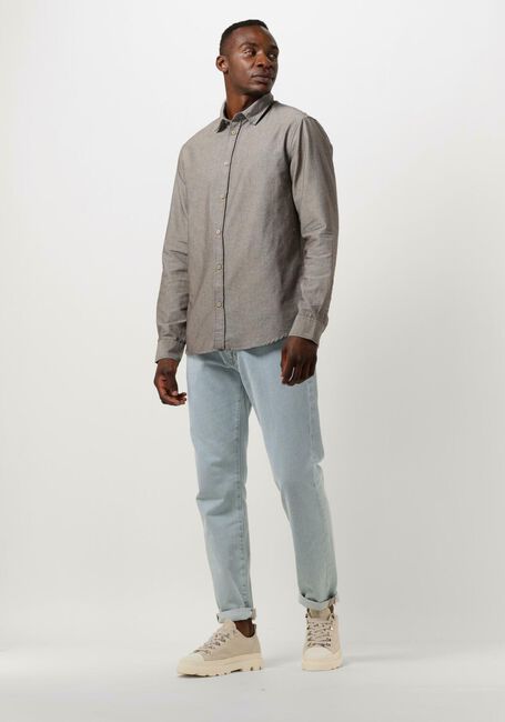 Braune ANERKJENDT Casual-Oberhemd AKLOUIS L/S LINEN SHIRT - large