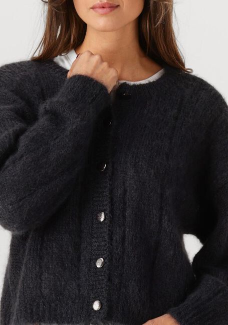 Dunkelgrau DES PETITS HAUTS Strickjacke CHOUETTE - large