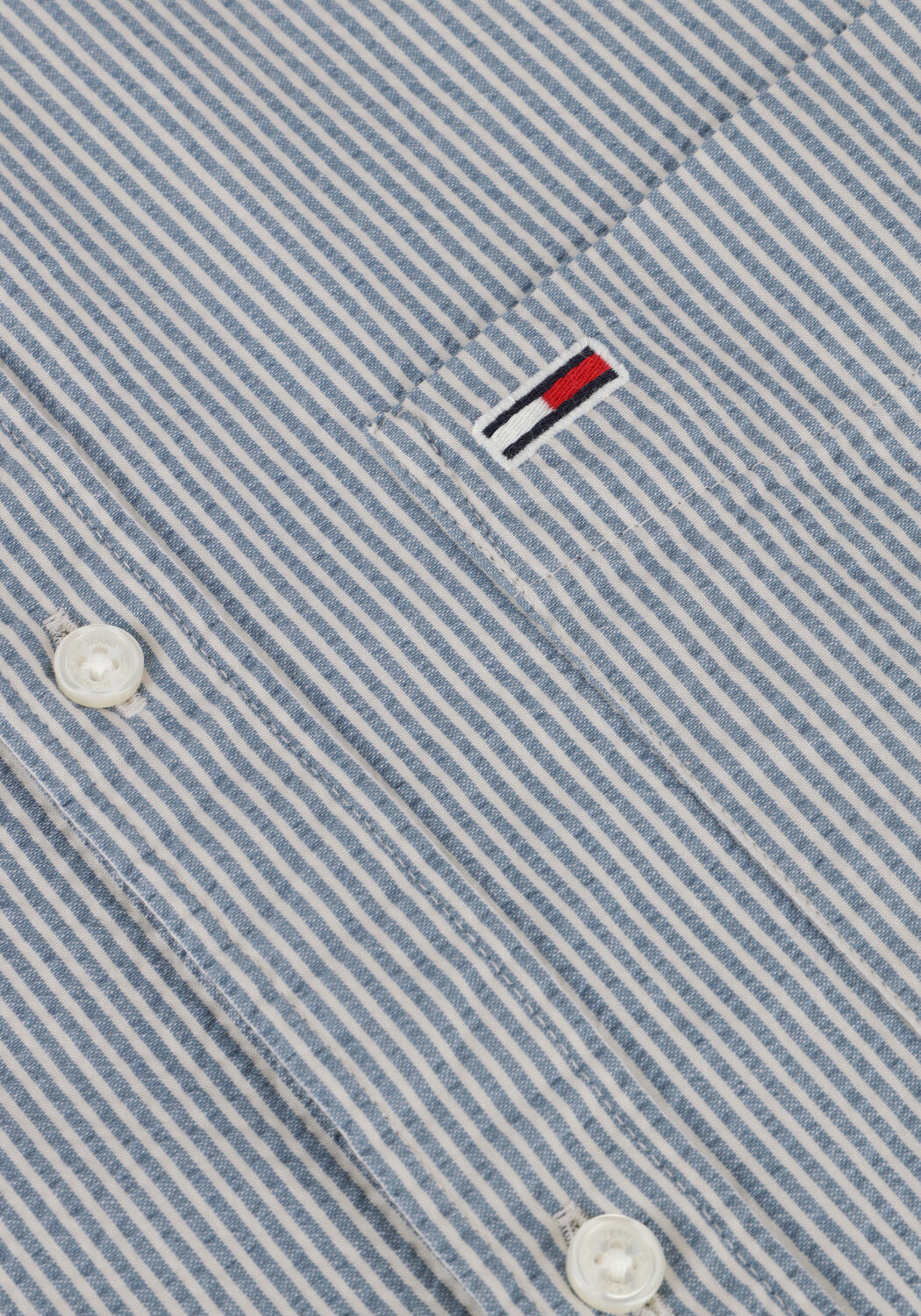 Blaue TOMMY JEANS Casual-Oberhemd TJM REG SEERSUCKER STP SS SHIRT - large