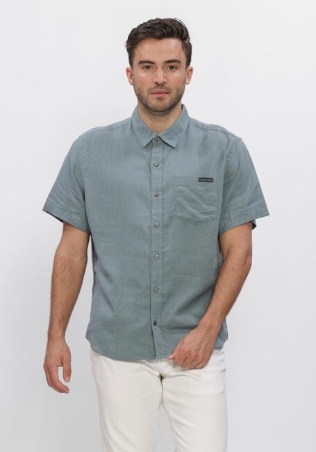 Gr&uuml;ne CALVIN KLEIN Casual-Oberhemd SS SOLID CASUAL LINEN CLASSIC SH - large
