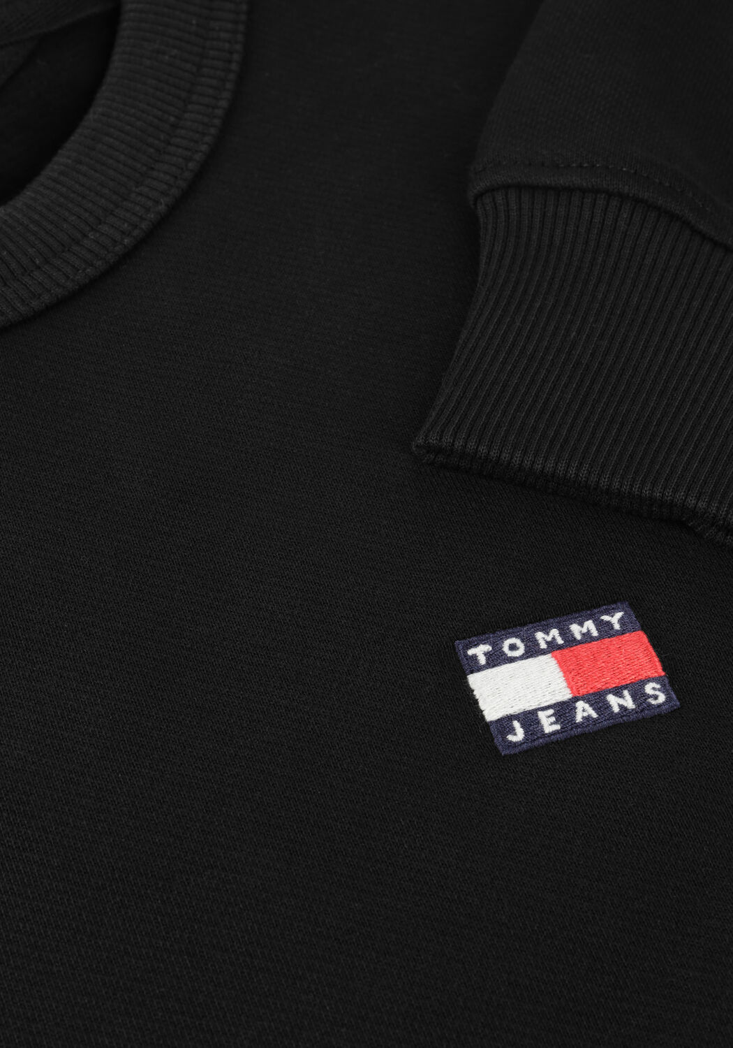 Schwarze TOMMY JEANS Pullover TJM REG BADGE CREW EXT - large
