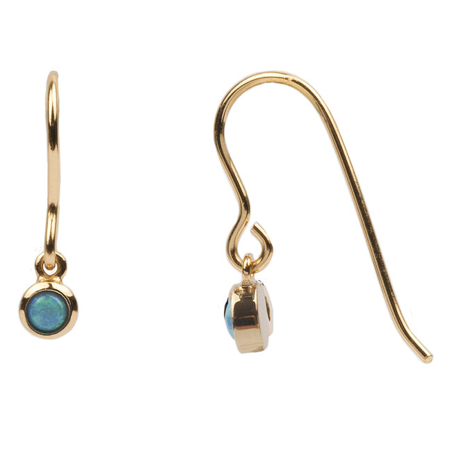 Goldfarbene ATLITW STUDIO Ohrringe BLISS EARRINGS HOOK BLUE OPAL - large
