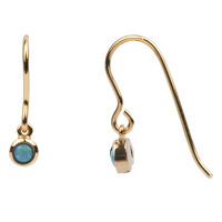 Goldfarbene ATLITW STUDIO Ohrringe BLISS EARRINGS HOOK BLUE OPAL - medium