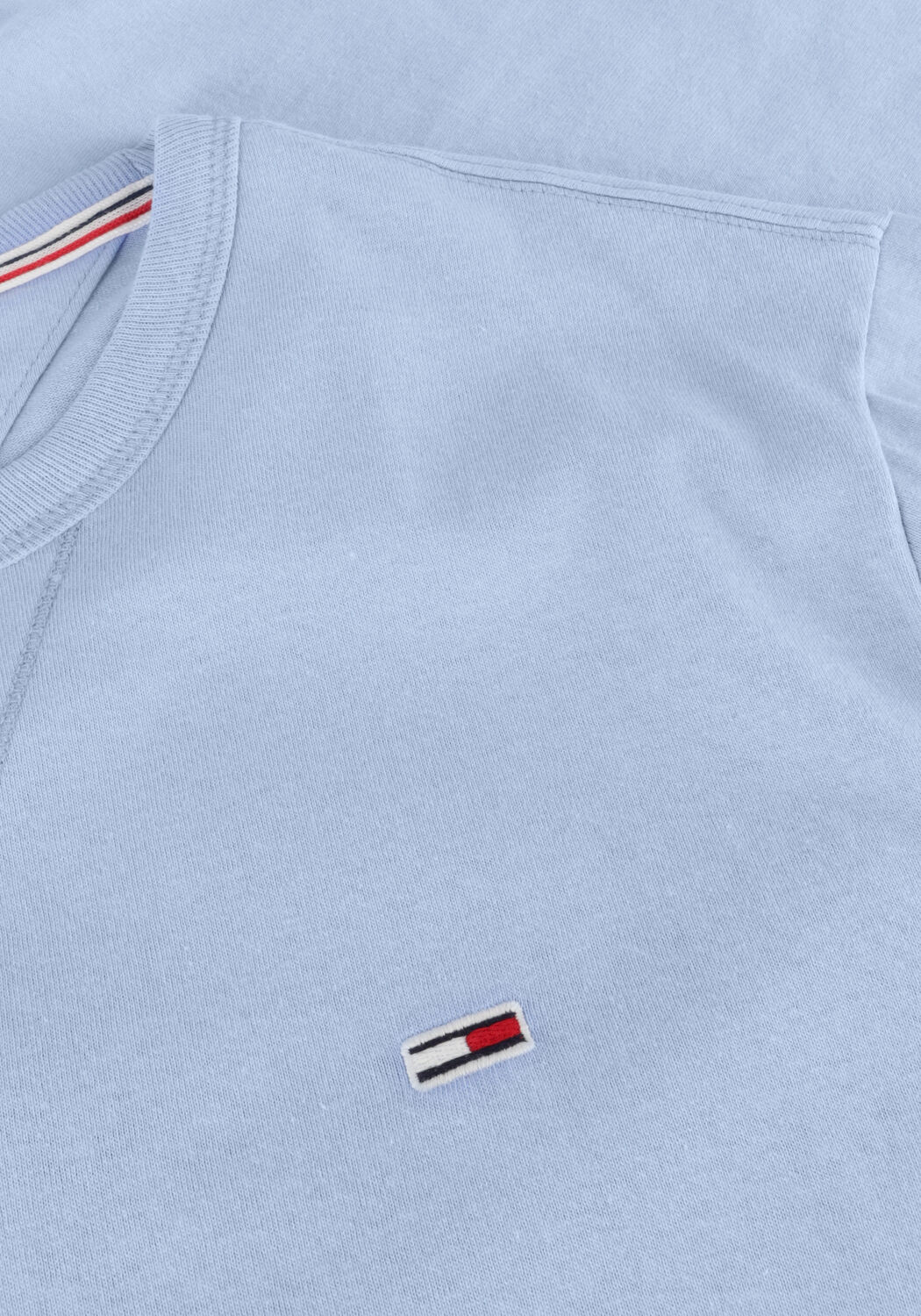 Hellblau TOMMY JEANS T-shirt TJM SLIM RIB DETAIL TEE - large