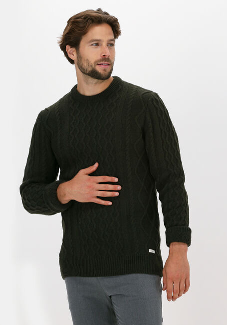 Olive FORÉT Pullover GROW WOOL CABLE KNIT - large