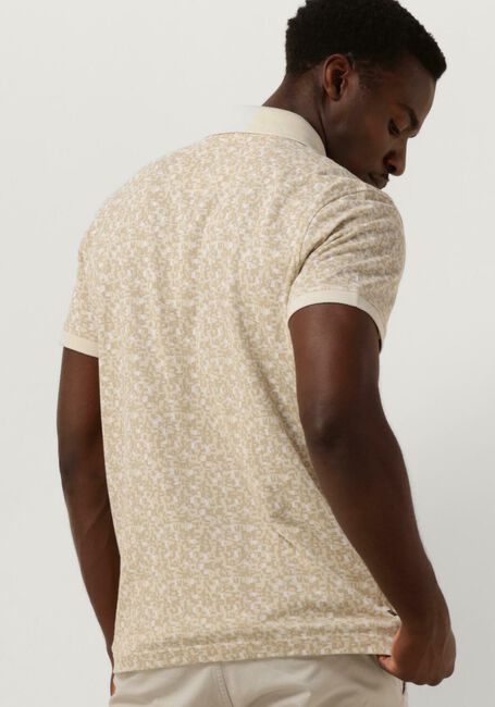 Beige PME LEGEND Polo-Shirt SHORT SLEEVE POLO FINE PIQUE ALL OVER PRINT - large