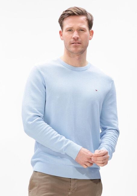 Hellblau TOMMY HILFIGER Pullover SEASONAL STRUCTURE CNECK - large
